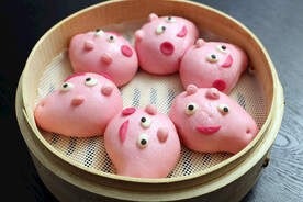 小猪佩奇包  蒸包子  美食 