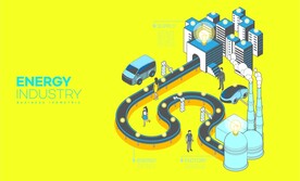 矢量绿色环保新能源插画格式