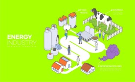 矢量绿色环保新能源插画格式