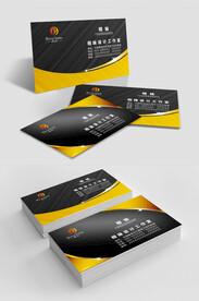 黑金风大气公司名片设计