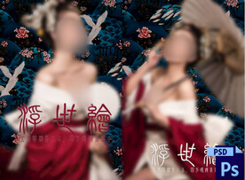 古风古装摄影写真换景背景模版