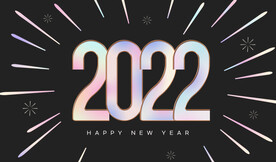 虎年数字2022元旦新年字体设