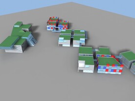工业学校医院园区建筑模块