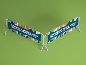 马路道路喷绘广告展位