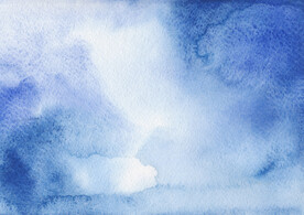 蓝色水彩晕染背景