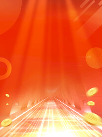 橙红色电商促销透视背景