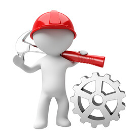  工具透明底3d小人