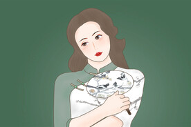 民国美女摇扇