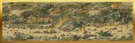 古代市集画卷轴