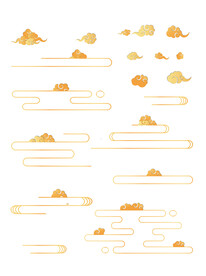 中国风线性祥云