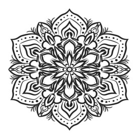 圣诞节雪花线稿