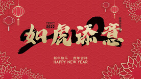 虎年国潮活动背景墙