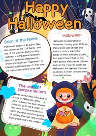 简约万圣节手抄报