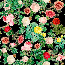 英式复古玫瑰花卉艺术装饰PNG