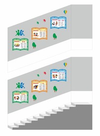 校园楼梯墙文化