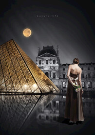 典雅写真换景背景模版