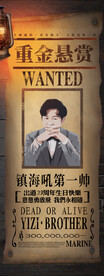 生日搞怪创意海贼王悬赏展架