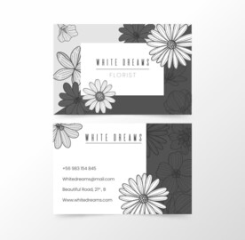 淡雅灰白色名片