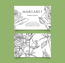 淡雅黑白色名片