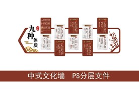 九种体质 中医文化墙