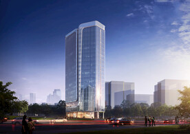 写字楼单体沿街效果图