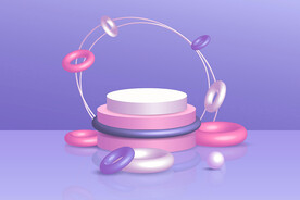 c4d电商产品展台背景