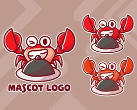 螃蟹卡通可爱形象