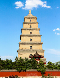 蓝天下的大雁塔