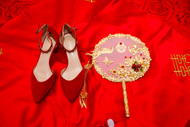 婚礼 婚鞋  团扇