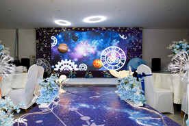 蓝色星空婚礼照片