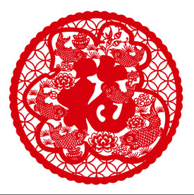 窗花福字