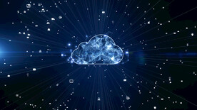 云空间黑蓝色科技背景