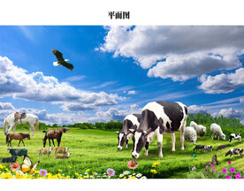 蓝天白云大草原图片