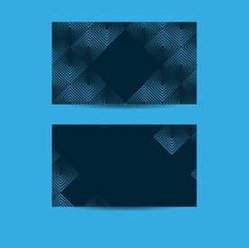 蓝色科技名片模板