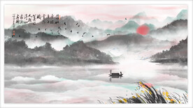 水墨山水背景