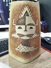 办公室摆件花瓶艺术品鱼骨