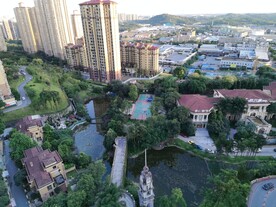 楼房楼层小区建筑绿化水池