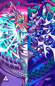 老虎拼接插画