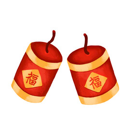 手绘鞭炮