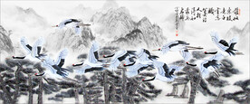 水墨山水背景