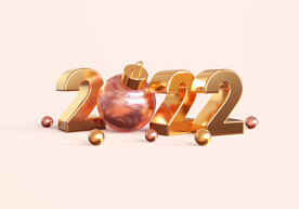 2022年3D新年快乐PSD