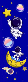 宇航员太空人棉花糖图画海报贴图