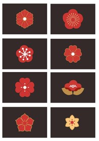 花朵形状纹理元素装饰
