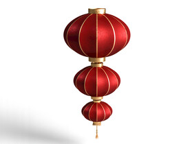 喜庆中国年新年春节红灯笼模型