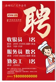 餐饮招聘海报