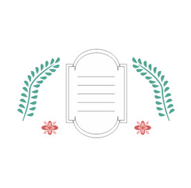 证书标签素材原创 叶子小花