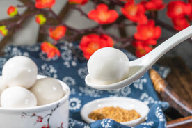 元宵节汤圆美食食材背景素材