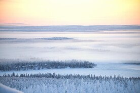夕阳雪景