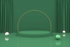 双11促销活动立体展台背景素材