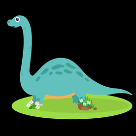  恐龙PNG元素 卡通恐龙  